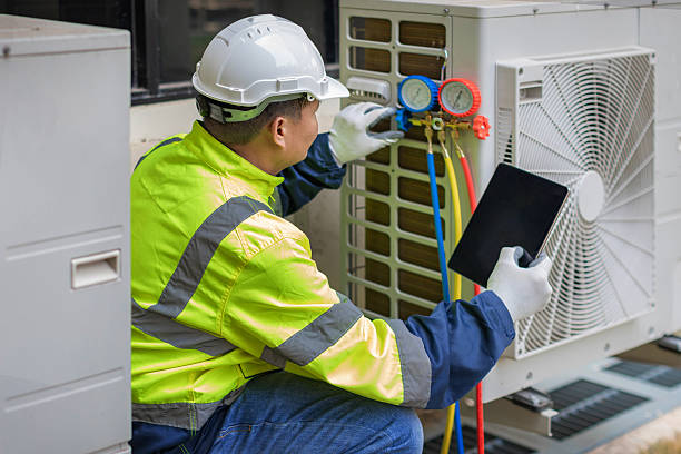 Professional Air Duct Cleaning technician working in Hebron, PA